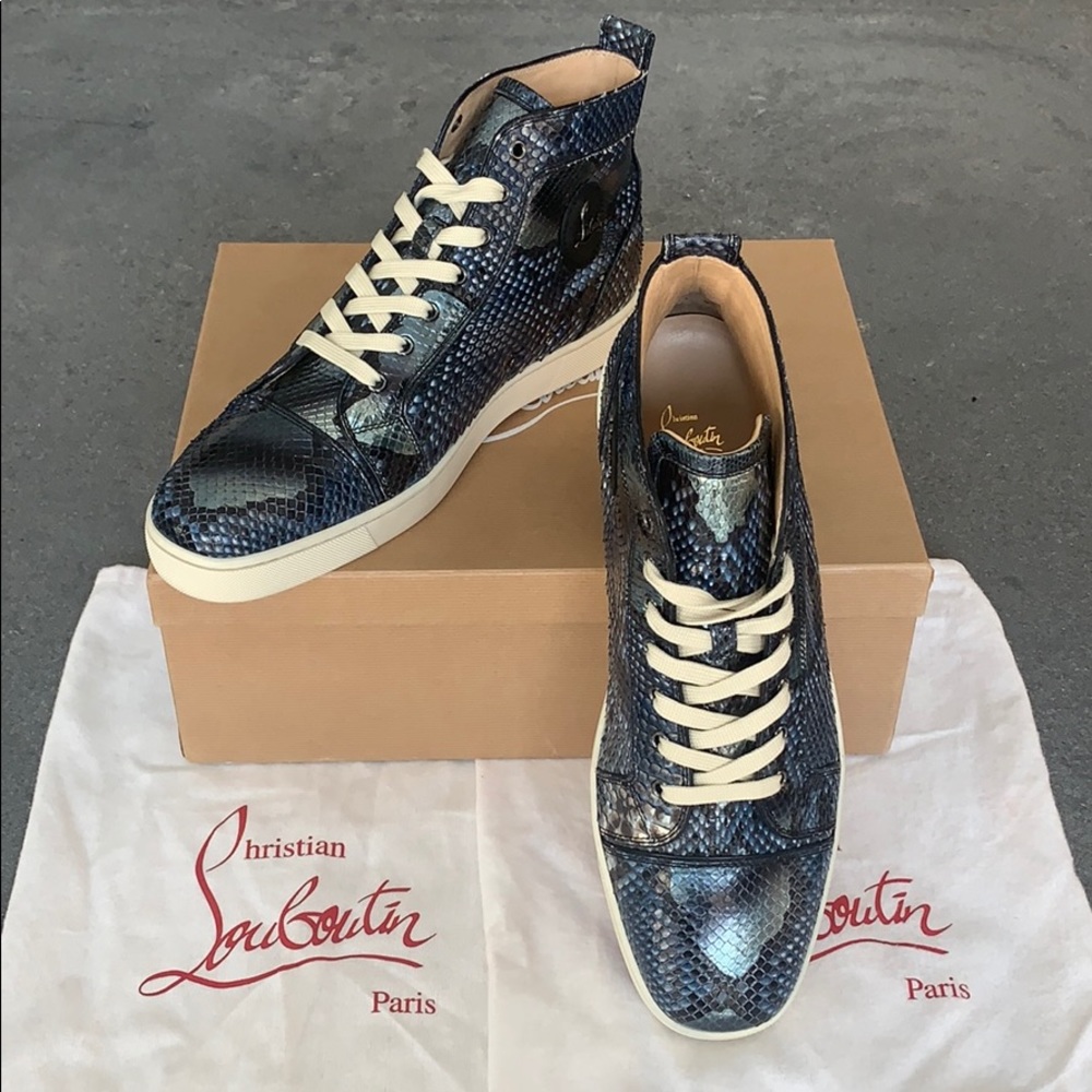 *SOLD* CHRISTIAN LOUBOUTIN LOUIS FLAT PYTHON PESCE